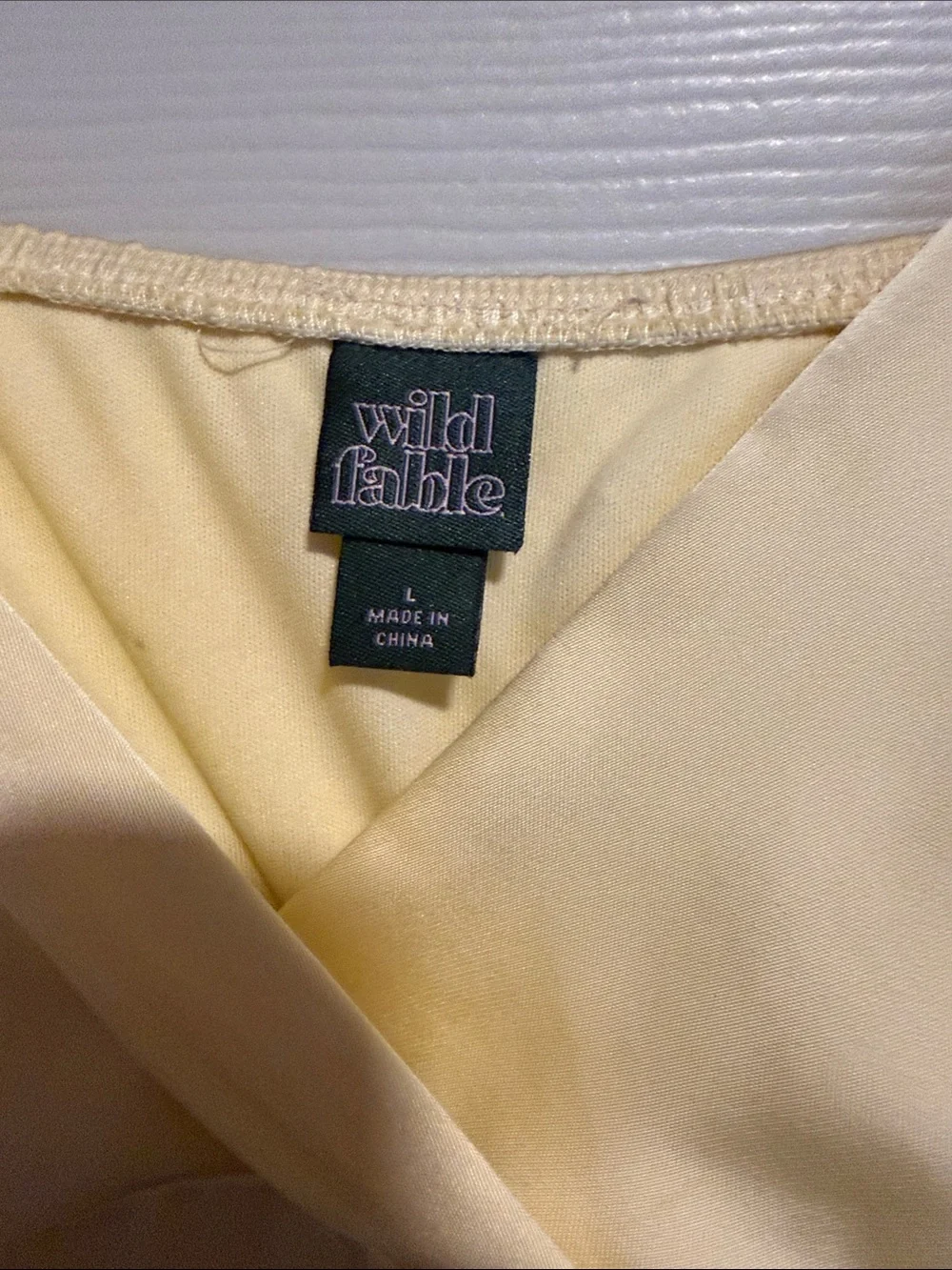 wild fable Pale Yellow Ruffle Slip Midi Dress, (SOLD) - Picture 2 of 7